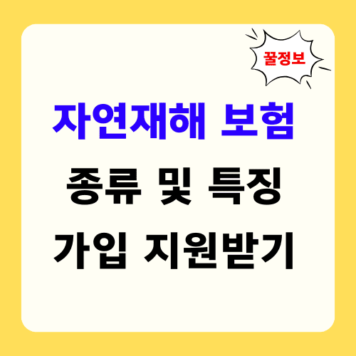 자연재해 보험 종류 및 특징 썸네일